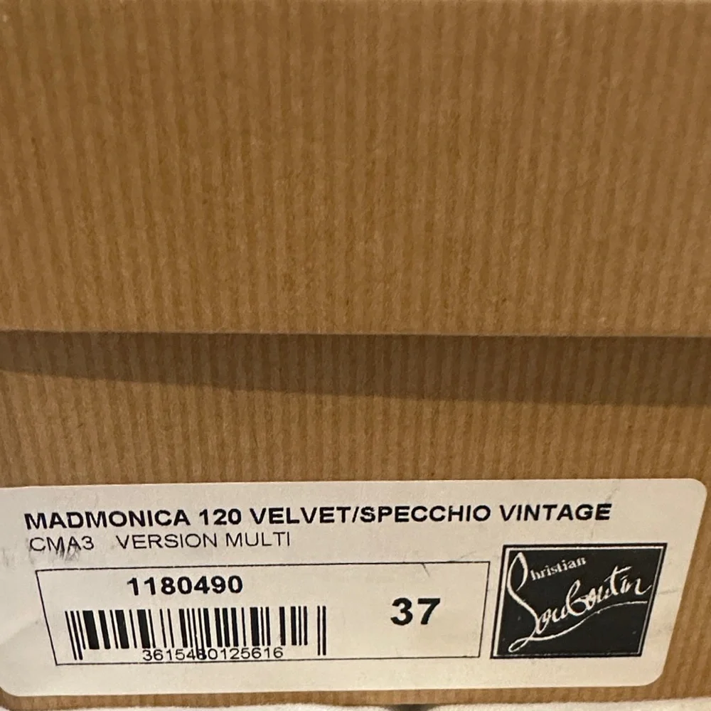 Christian Louboutin Madmonica 120 Velvet Multi-Color Shoes - Picture 4 of 5